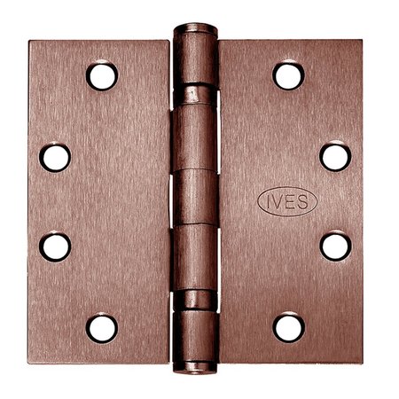 IVES 5-Knuckle Ball Bearing Hinge, Standard Weight, 4-1/2-in x 4-1/2-in, Oil Rubbed Bronze Finish 5BB1 4.5X4.5 613